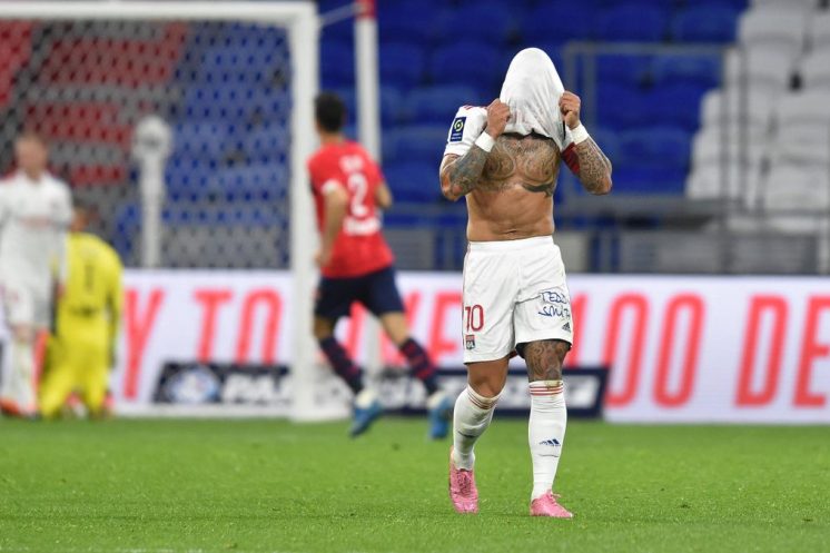 Les joueurs de l’Olympique lyonnais déçus après un nouveau mauvais résultat en Ligue 1