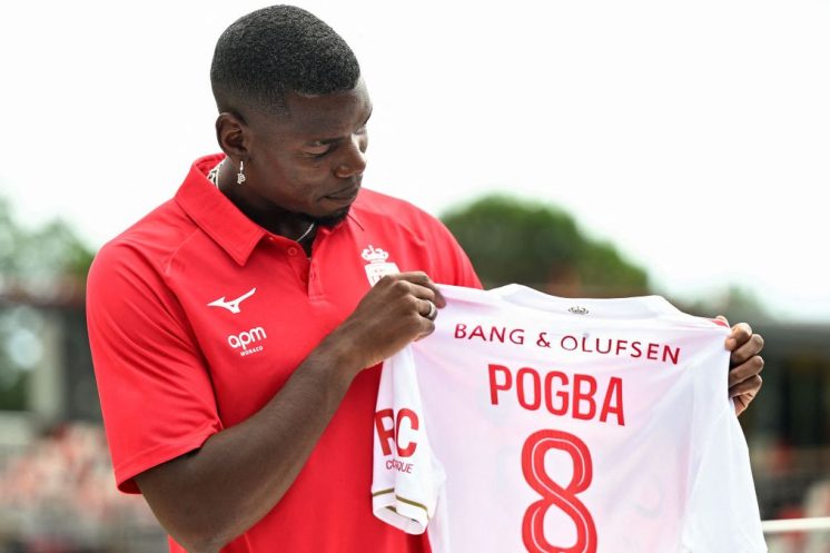 Paul Pogba à l’entraînement avec l’AS Monaco