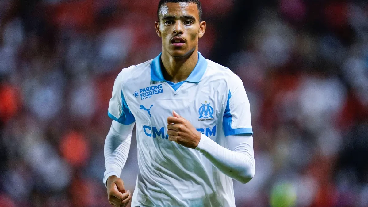 Mason Greenwood avec l’OM, au cœur d’une rumeur de transfert à plus de 100 millions d’euros.