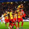 Les joueurs du RC Lens célèbrent leur statut de champion d’automne 2025 2026 après leur dernier match de la phase aller.