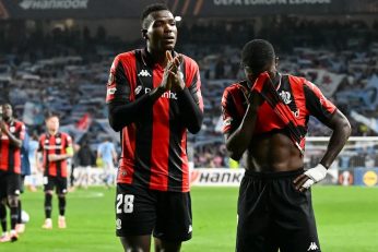 Nice abattu après la défaite contre Braga, synonyme d’élimination de la Ligue Europa.