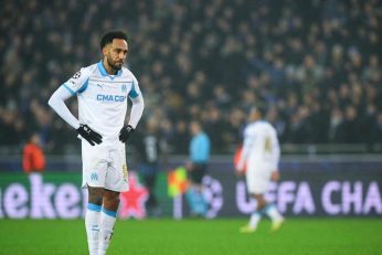 Les joueurs marseillais abattus après l’élimination européenne de l’OM.
