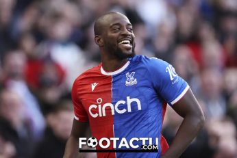 Jean Philippe Mateta, cible de la Juventus, lors d’un match avec Crystal Palace.