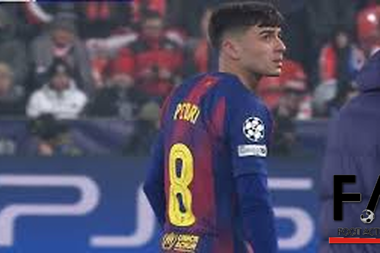 Pedri a dû céder sa place après une alerte à l’arrière de la cuisse face au Slavia Prague.