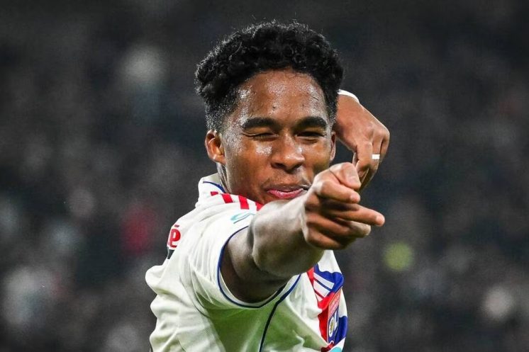 Endrick a inscrit son premier but avec l’Olympique Lyonnais face à Lille en Coupe de France.