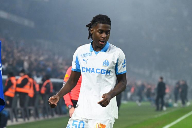 Darryl Bakola avec l’OM, un avenir possiblement loin de Marseille dès cet hiver.