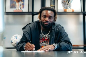 Annonce de l’arrivée d’Allan Saint Maximin au RC Lens partagée sur les réseaux.