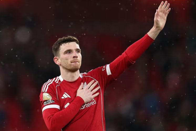 Andrew Robertson va quitter Liverpool pour rejoindre Tottenham après plusieurs années marquantes à Anfield.