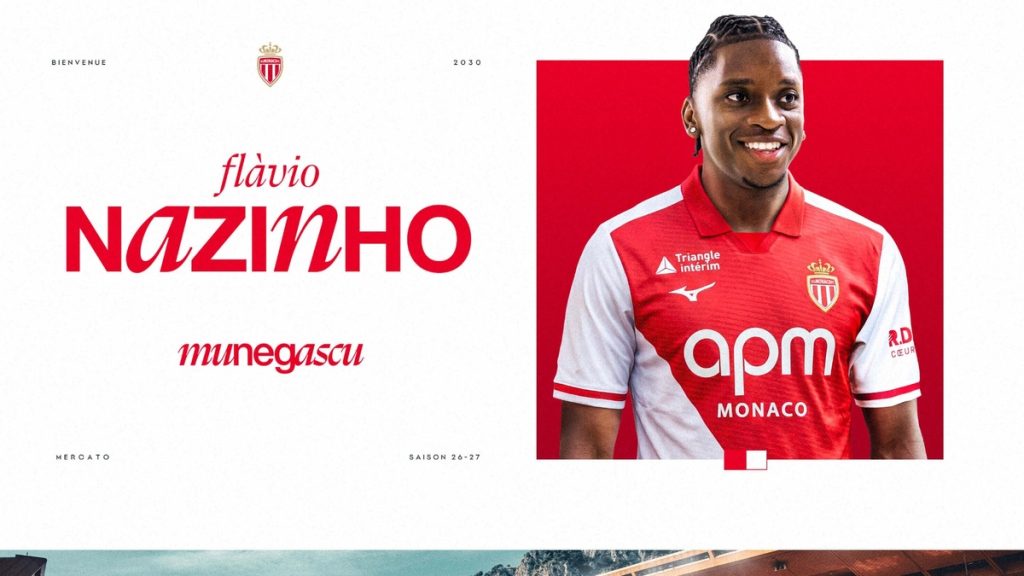 Flávio Nazinho signe officiellement à l’AS Monaco