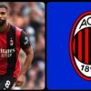 Fikayo Tomori et le logo de l’AC Milan