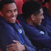 Joueurs de l’Angleterre lors d’un rassemblement