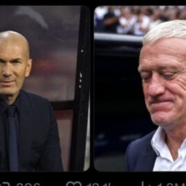 Zinédine Zidane et Didier Deschamps dans un visuel comparatif