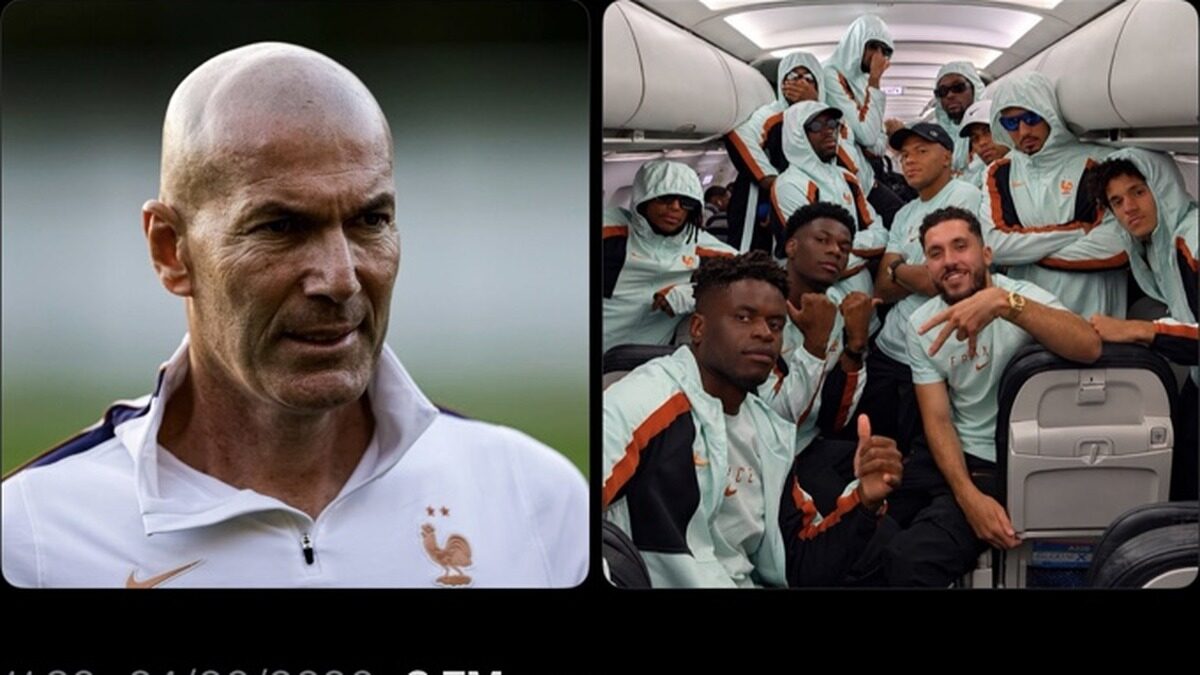 Zidane et des joueurs de l’équipe de France dans une publication sur les vlogs