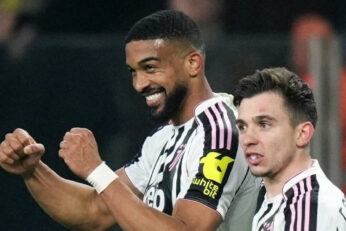 Bremer sous le maillot de la Juventus. Le défenseur brésilien a inscrit le deuxième but contre l’Atalanta.