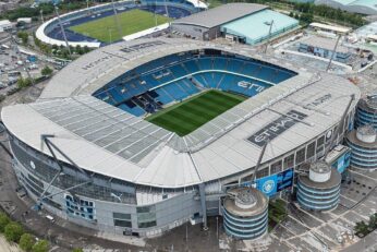 Vue aérienne de l’Etihad Stadium de Manchester City