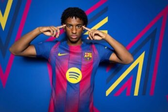 Alejandro Balde sous le maillot du FC Barcelone.
