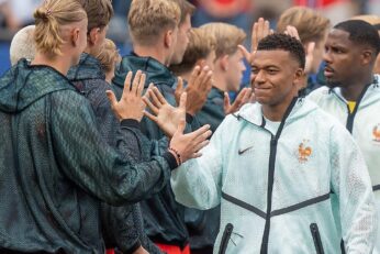 Kylian Mbappé en match avec l’équipe de France