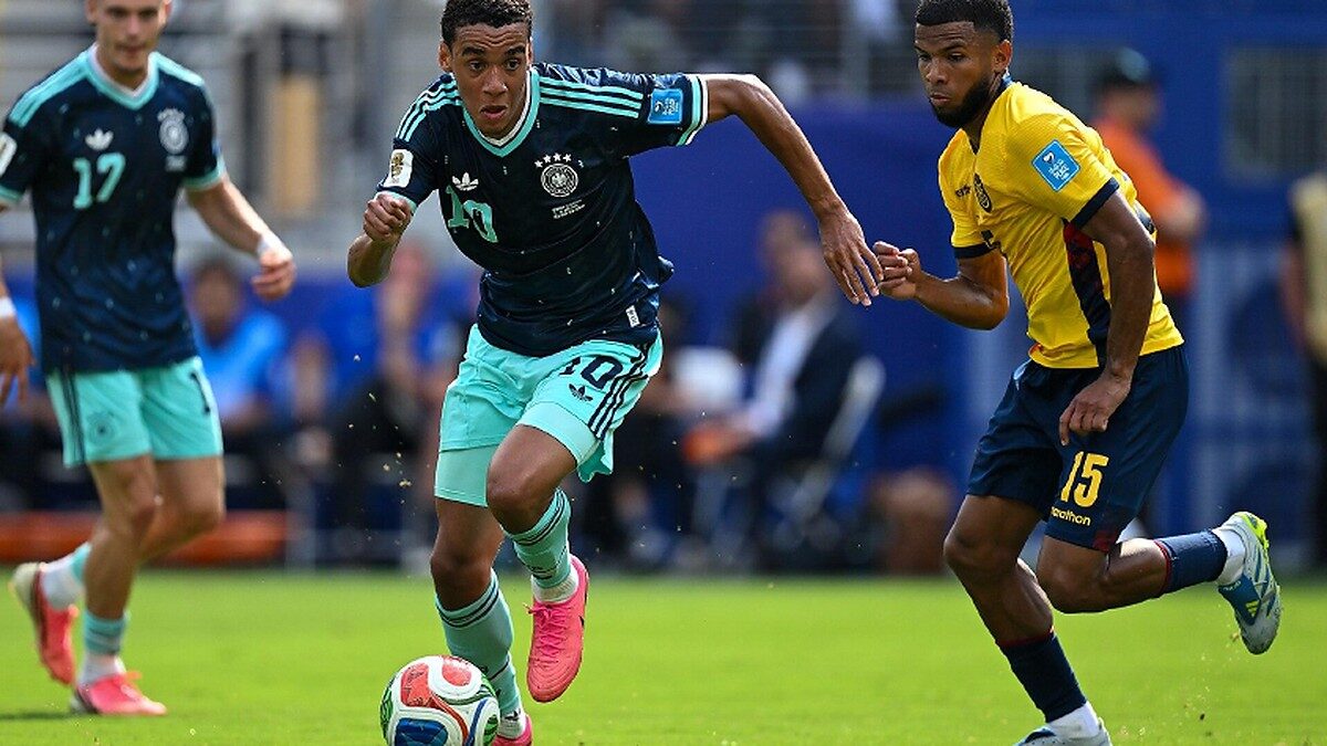 Jamal Musiala en action avec l’équipe d’Allemagne