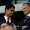 Nasser Al-Khelaïfi aux côtés d’Aleksander Čeferin