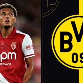 Paris Brunner avec Monaco et logo du Borussia Dortmund