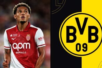 Paris Brunner avec Monaco et logo du Borussia Dortmund