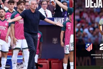 José Mourinho devant le banc du Real Madrid pendant un match de Liga