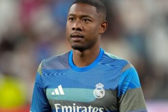 David Alaba en tenue d’entraînement du Real Madrid