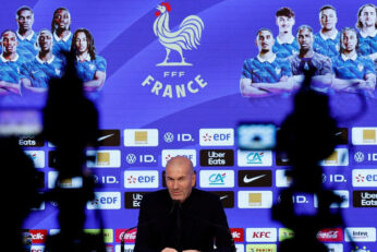 Zinédine Zidane lors de la présentation de sa première liste avec l’équipe de France.
