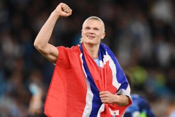 Erling Haaland célèbre en Ligue des champions avec Manchester City