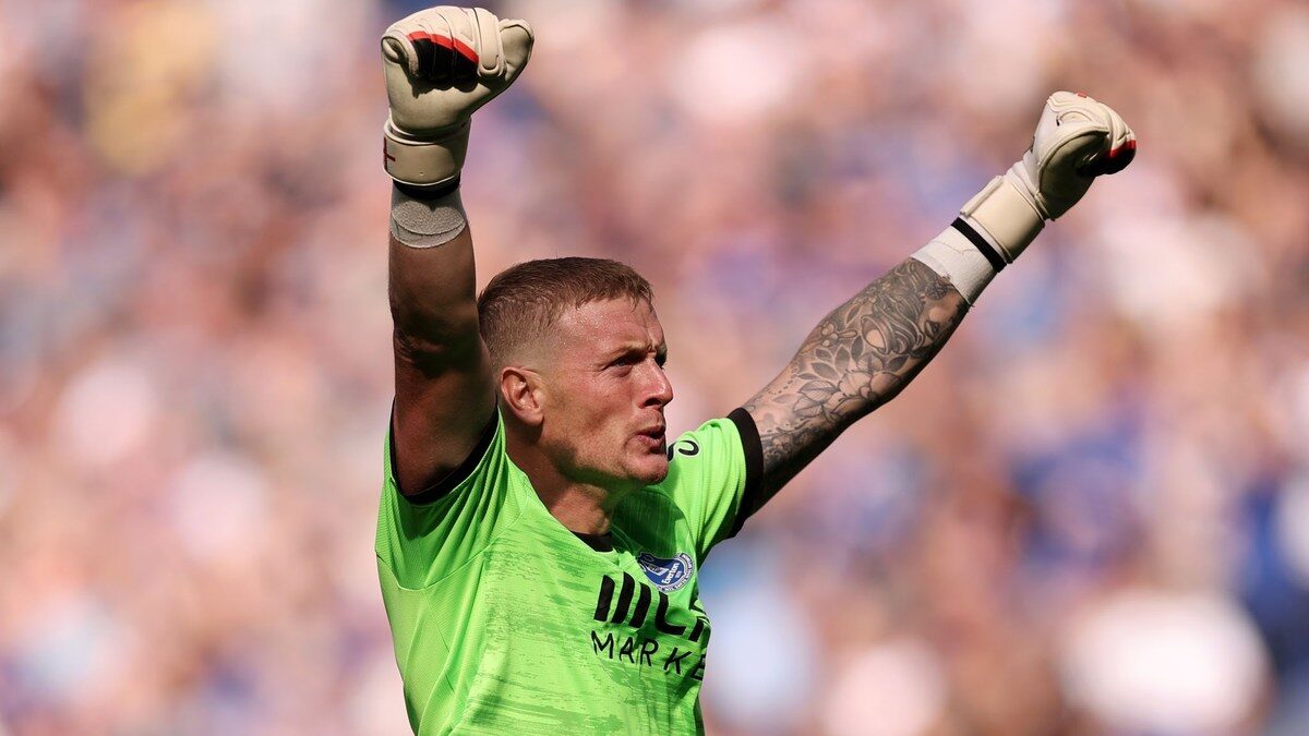 Jordan pickford avec everton