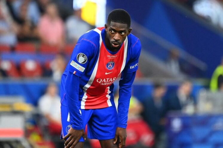 Ousmane Dembélé avec l’équipe de France