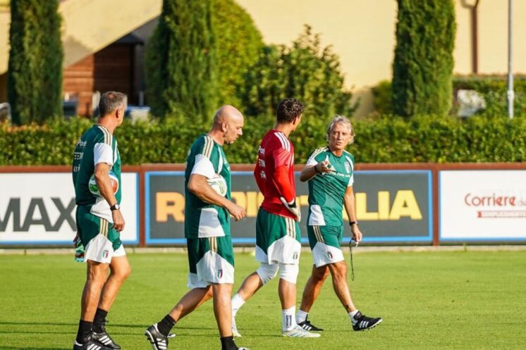 L’Italie à l’entraînement avant le match contre la France