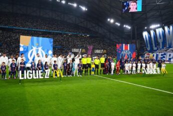 Joueurs lors d’un match entre Marseille et le Paris Saint-Germain
