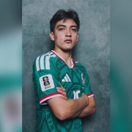 Gilberto Mora portant le maillot de la sélection mexicaine en 2026