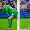 Hannah Hampton dans le but de Chelsea contre Lyon