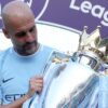 Pep Guardiola lors d’une cérémonie avec Manchester City