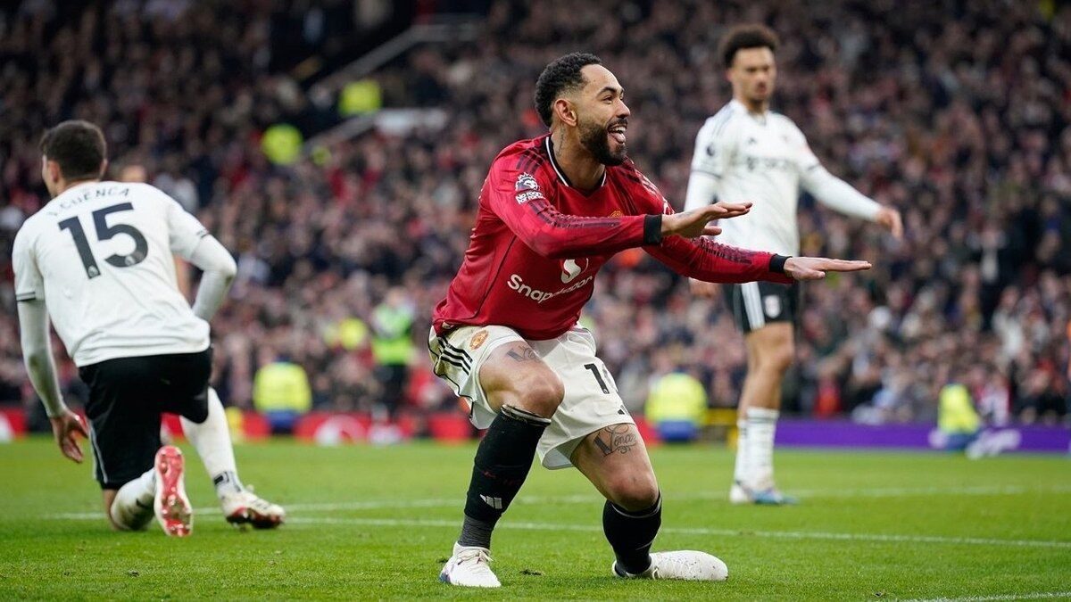 Matheus Cunha sous le maillot de Manchester United, photographie d’archive