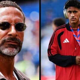 Rio Ferdinand et JJ Gabriel de Manchester United