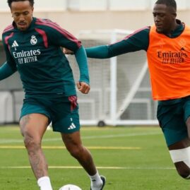 Ibrahima Konaté participe à une séance d’entraînement du Real Madrid