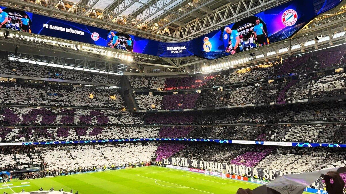 Vue du stade Santiago-Bernabéu, enceinte du Real Madrid