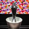 Le trophée de la Ligue des nations de l’UEFA avant le début de la phase de ligue 2026-2027