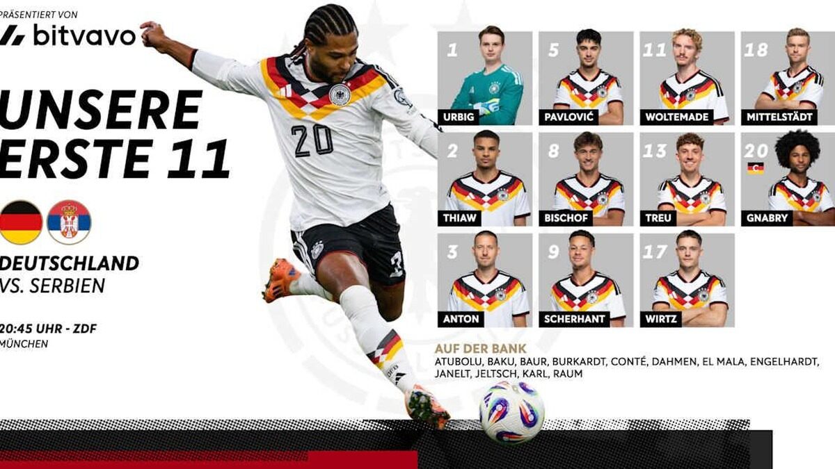 Jonas Urbig et Derry Scherhant avec la sélection allemande