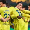 Les joueurs de Villarreal célèbrent un but pendant une rencontre.
